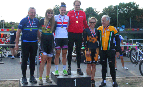 National Derny Championships 2014 podium